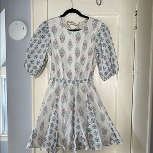 Floral White Kids Dress